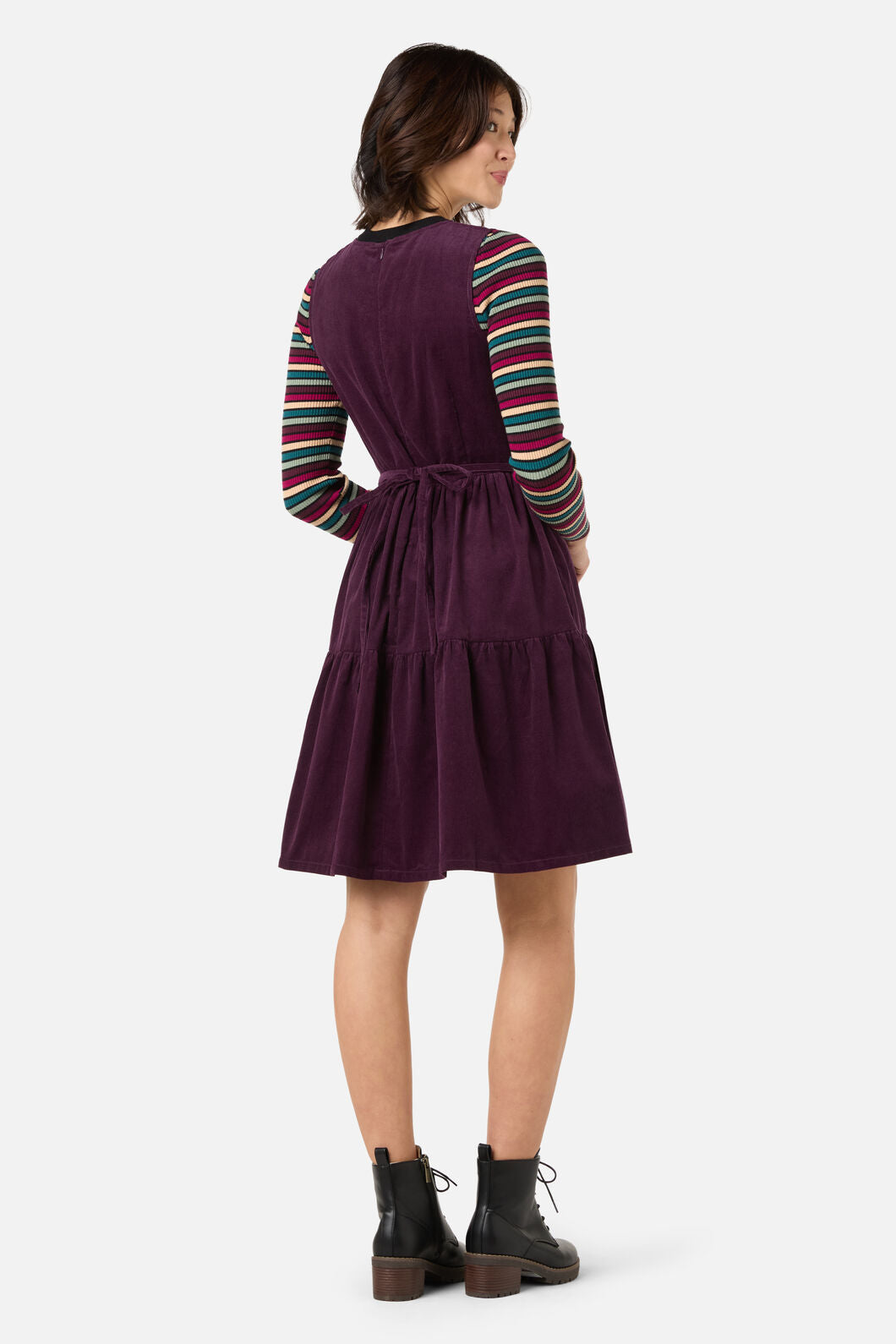 Princess Highway - Dani Cord Sleeveless Dress - grape