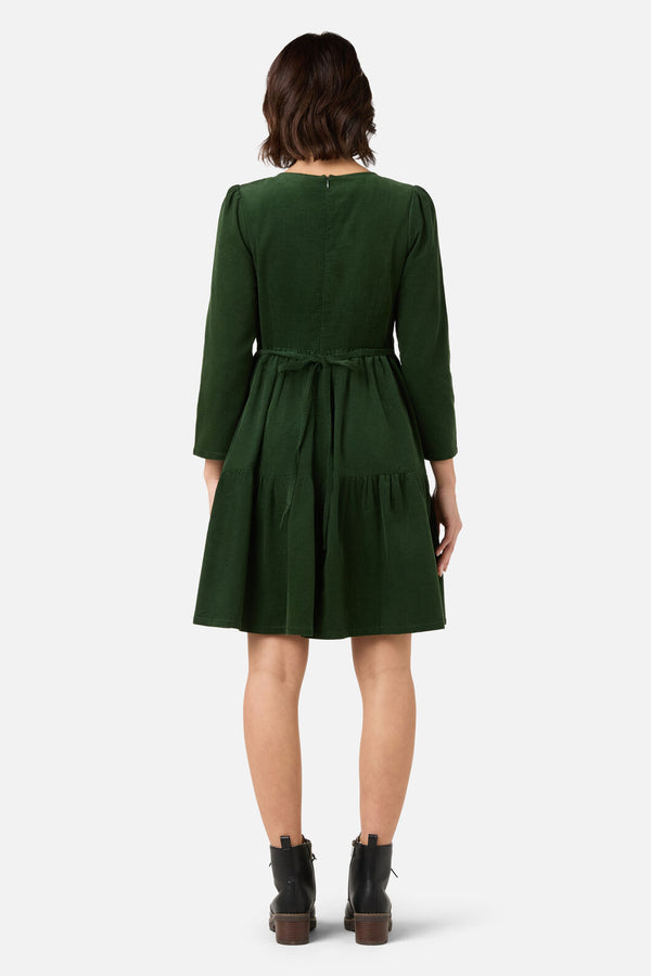 Princess Highway - Dani Cord Sleeved Dress - green