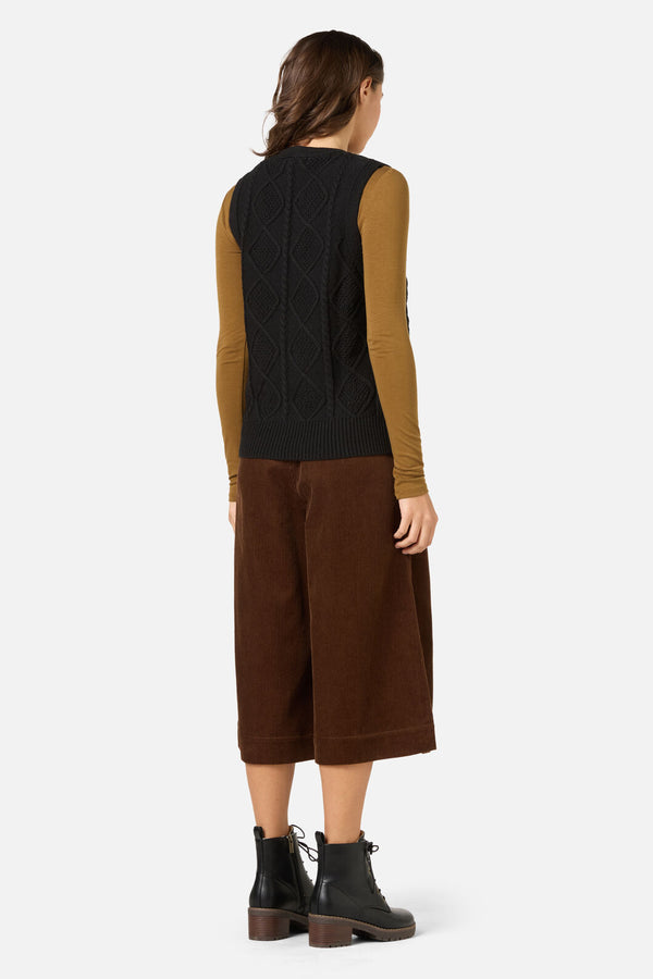 Princess Highway - Milena Cable Knit Vest - black