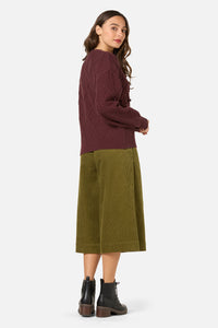 Princess Highway - Bloom Embroidered Cardigan - chocolate