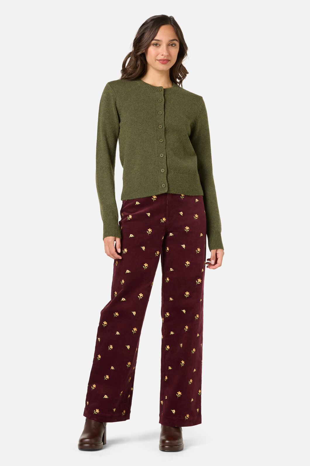 Princess Highway - Jodie Wool Blend Cardigan - olive-green