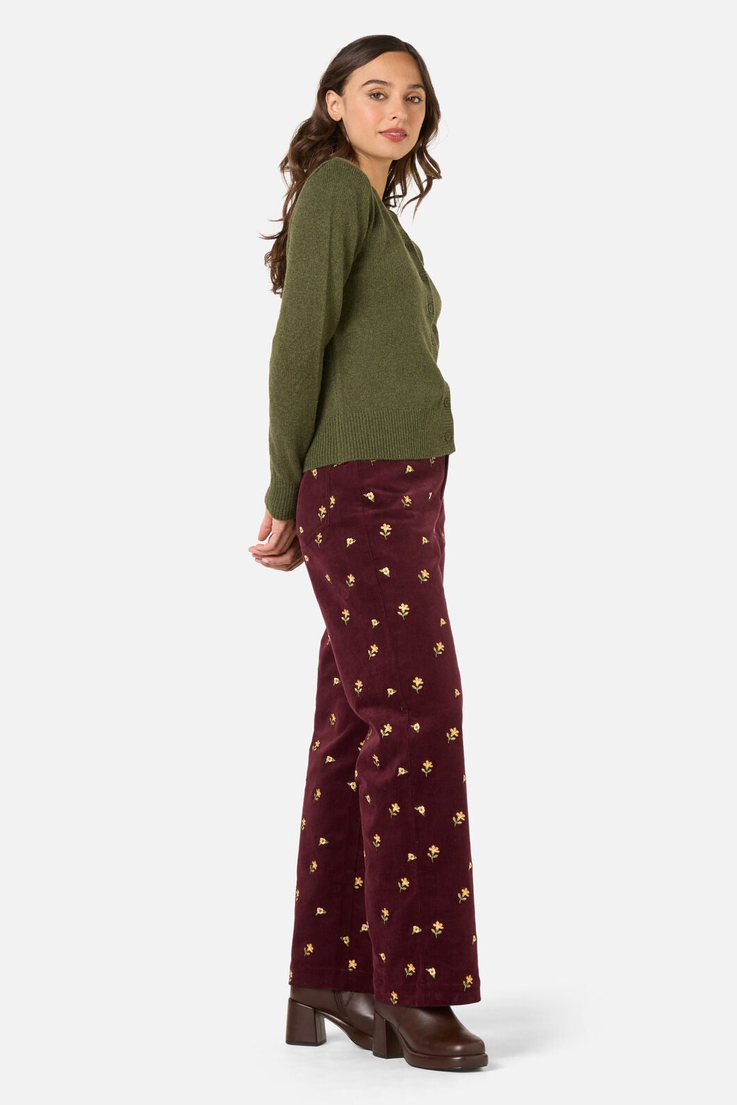 Princess Highway - Jodie Wool Blend Cardigan - olive-green