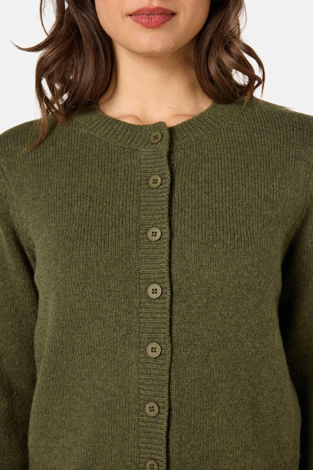 Princess Highway - Jodie Wool Blend Cardigan - olive-green