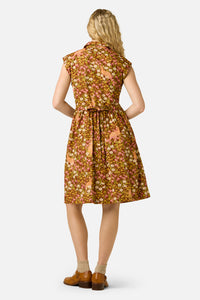 Princess Highway - Kangaroo & Flora Shirt Dress - rust