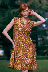 Princess Highway - Kangaroo & Flora Shirt Dress - rust