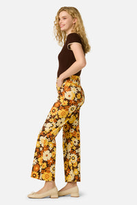 Princess Highway - Twiggy Floral Flare Jeans - golden-brown