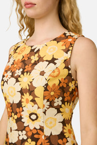 Princess Highway - Twiggy Floral Shift Dress - golden-brown