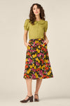 Princess Highway - Fancy Fruit Midi Skirt - navy