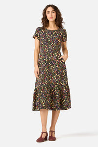 Princess Highway - Ditsy Ladybug Midi Dress - navy
