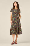 Princess Highway - Ditsy Ladybug Midi Dress - navy