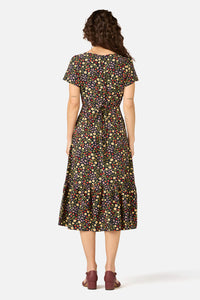 Princess Highway - Ditsy Ladybug Midi Dress - navy