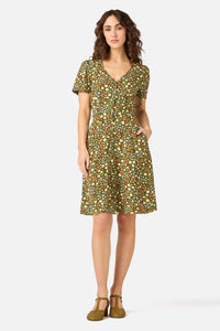 Princess Highway - Ditsy Ladybug A-Line Dress - green