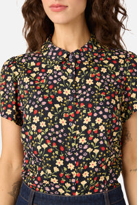 Princess Highway - Ditsy Ladybug Floral Blouse - navy