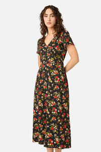 Princess Highway - Posy Floral Midi Dress - black