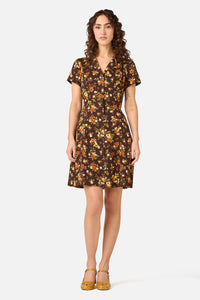 Princess Highway - Posy Floral Mini Dress - chocolate