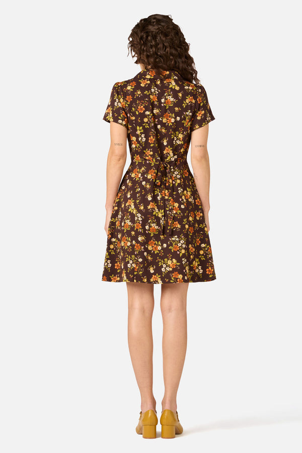 Princess Highway - Posy Floral Mini Dress - chocolate