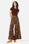 Princess Highway - Posy Floral Wide Leg Pant - chocolate
