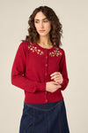 Princess Highway - Ladybug Embroidered Cardigan - red