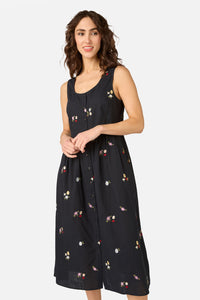 Princess Highway - Ladybug Embroidered Midi Dress - navy