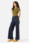 Princess Highway - 90'S Posy Embroidered Jean - blue-denim