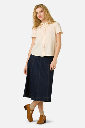 Princess Highway - Cats Embroidered Blouse - cream
