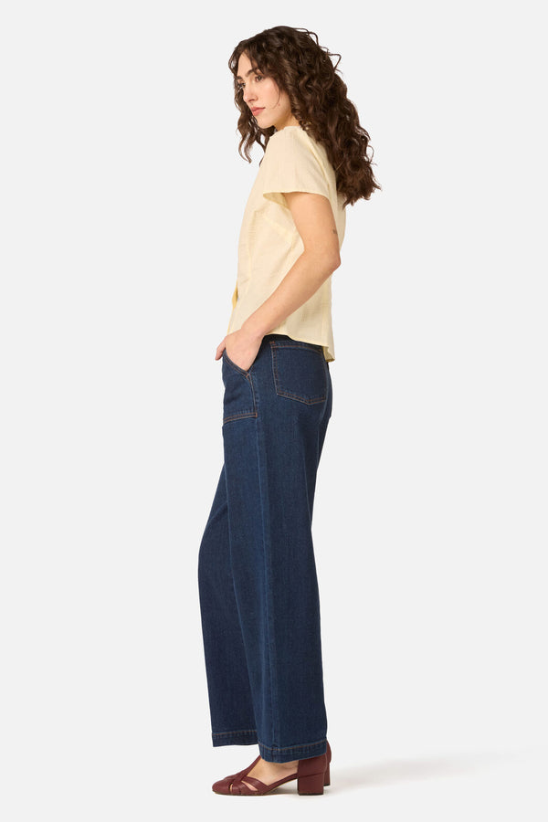 Princess Highway - Ladybug Embroidered Blouse - lemon