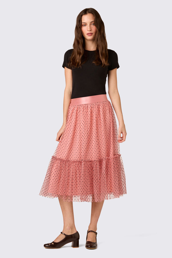 Princess Highway - Olivia Spot Tulle Skirt - pink