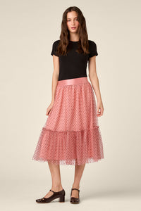 Princess Highway - Olivia Spot Tulle Skirt - pink