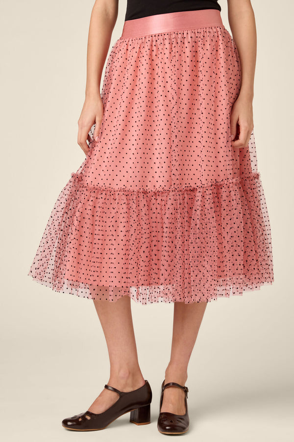Princess Highway - Olivia Spot Tulle Skirt - pink