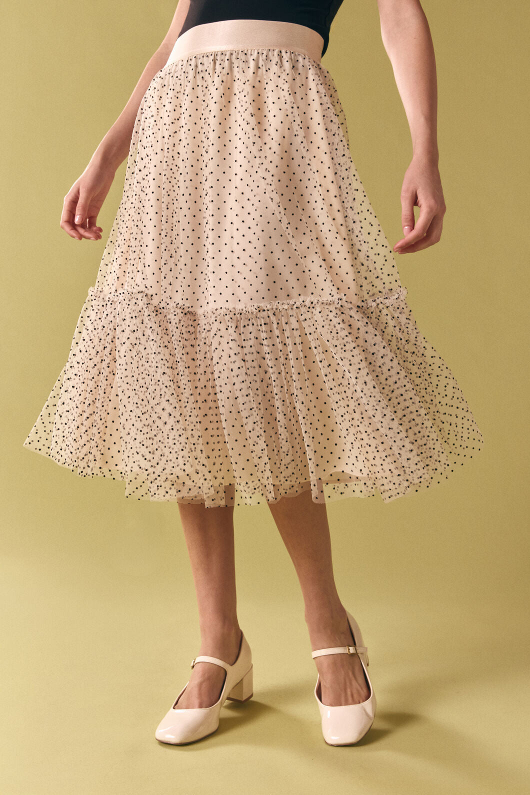 Princess Highway - Olivia Spot Tulle Skirt - cream