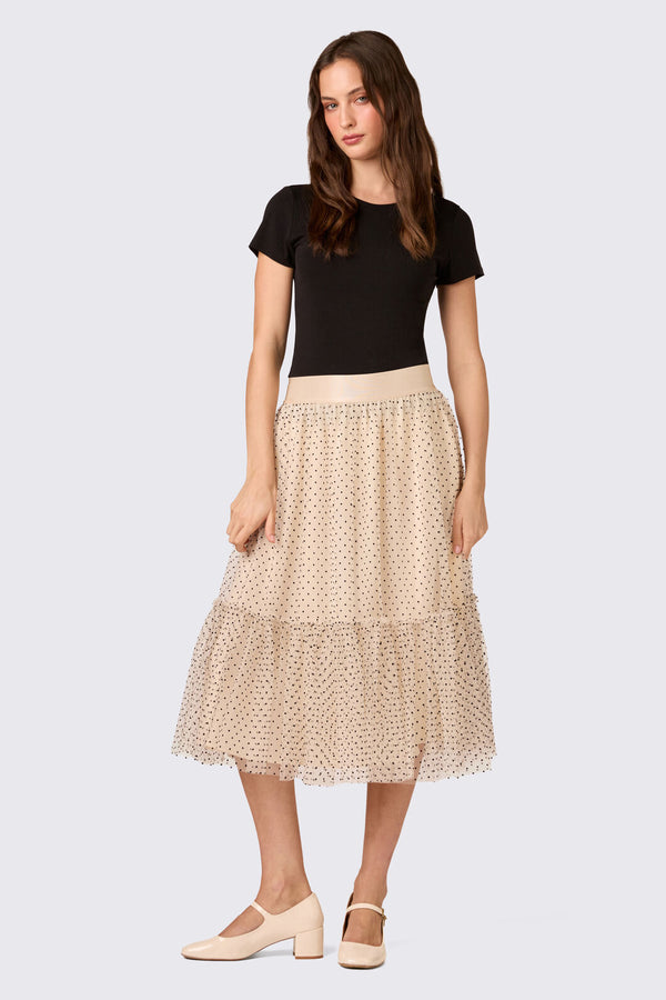 Princess Highway - Olivia Spot Tulle Skirt - cream