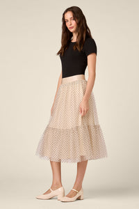 Princess Highway - Olivia Spot Tulle Skirt - cream