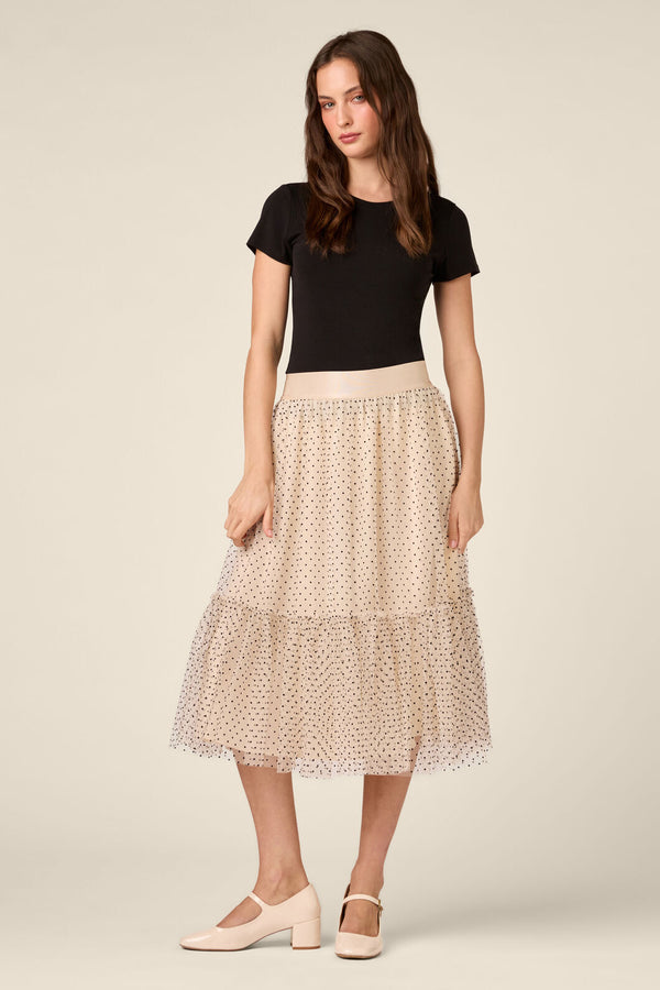Princess Highway - Olivia Spot Tulle Skirt - cream