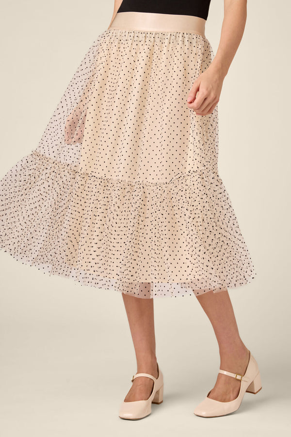 Princess Highway - Olivia Spot Tulle Skirt - cream