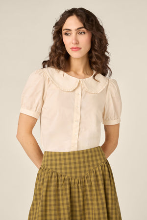 Princess Highway - Lydia Short Sleeve Blouse - cream