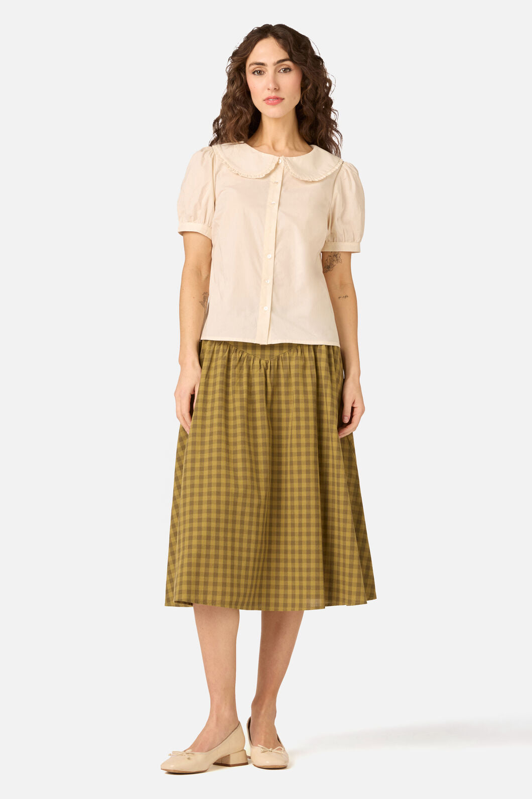 Princess Highway - Lydia Short Sleeve Blouse - cream