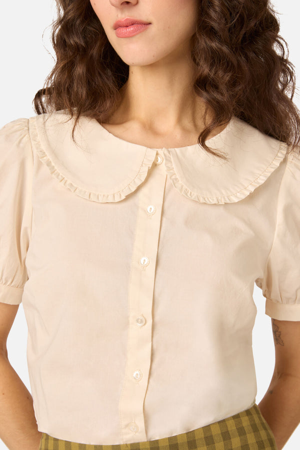 Princess Highway - Lydia Short Sleeve Blouse - cream