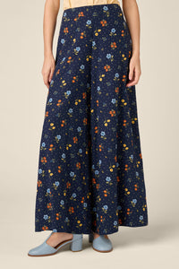 Princess Highway - Chloe Ditsy 90's Wide Leg Pant - navy