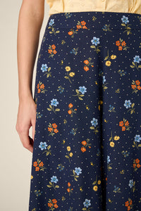 Princess Highway - Chloe Ditsy 90's Wide Leg Pant - navy