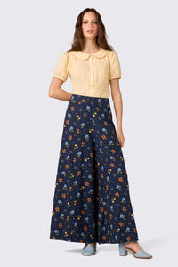 Princess Highway - Chloe Ditsy 90's Wide Leg Pant - navy