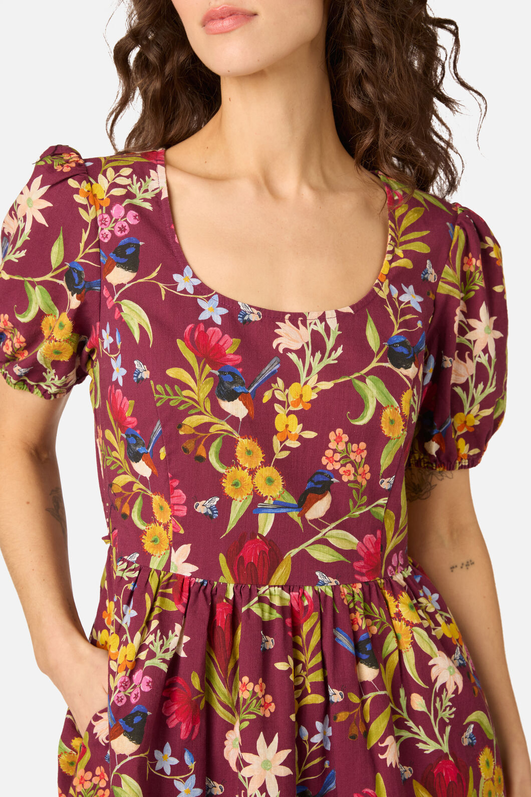Princess Highway - Fairy Wren Mini Dress - plum
