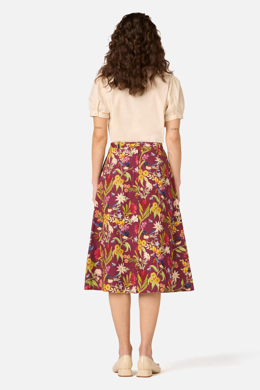 Princess Highway - Fairy Wren Midi Skirt - plum