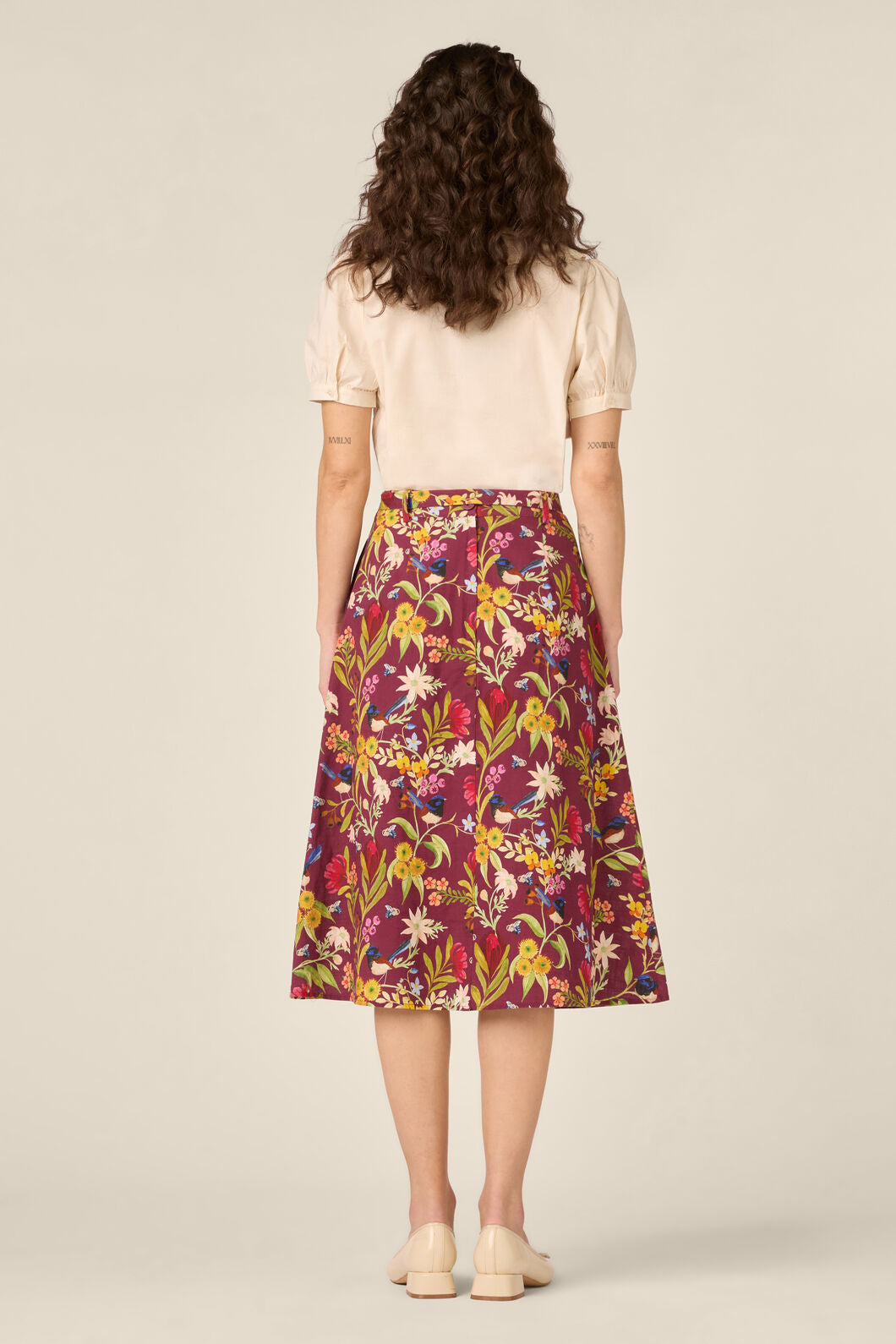 Princess Highway - Fairy Wren Midi Skirt - plum