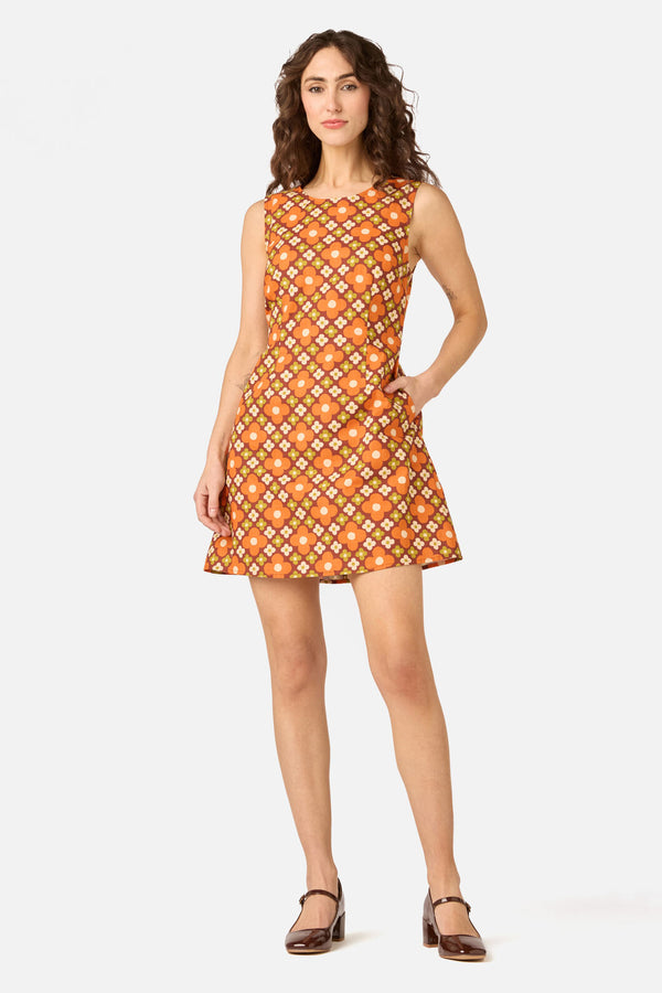Princess Highway - Mimi Retro Shift Mini Dress - chocolate