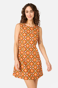 Princess Highway - Mimi Retro Shift Mini Dress - chocolate