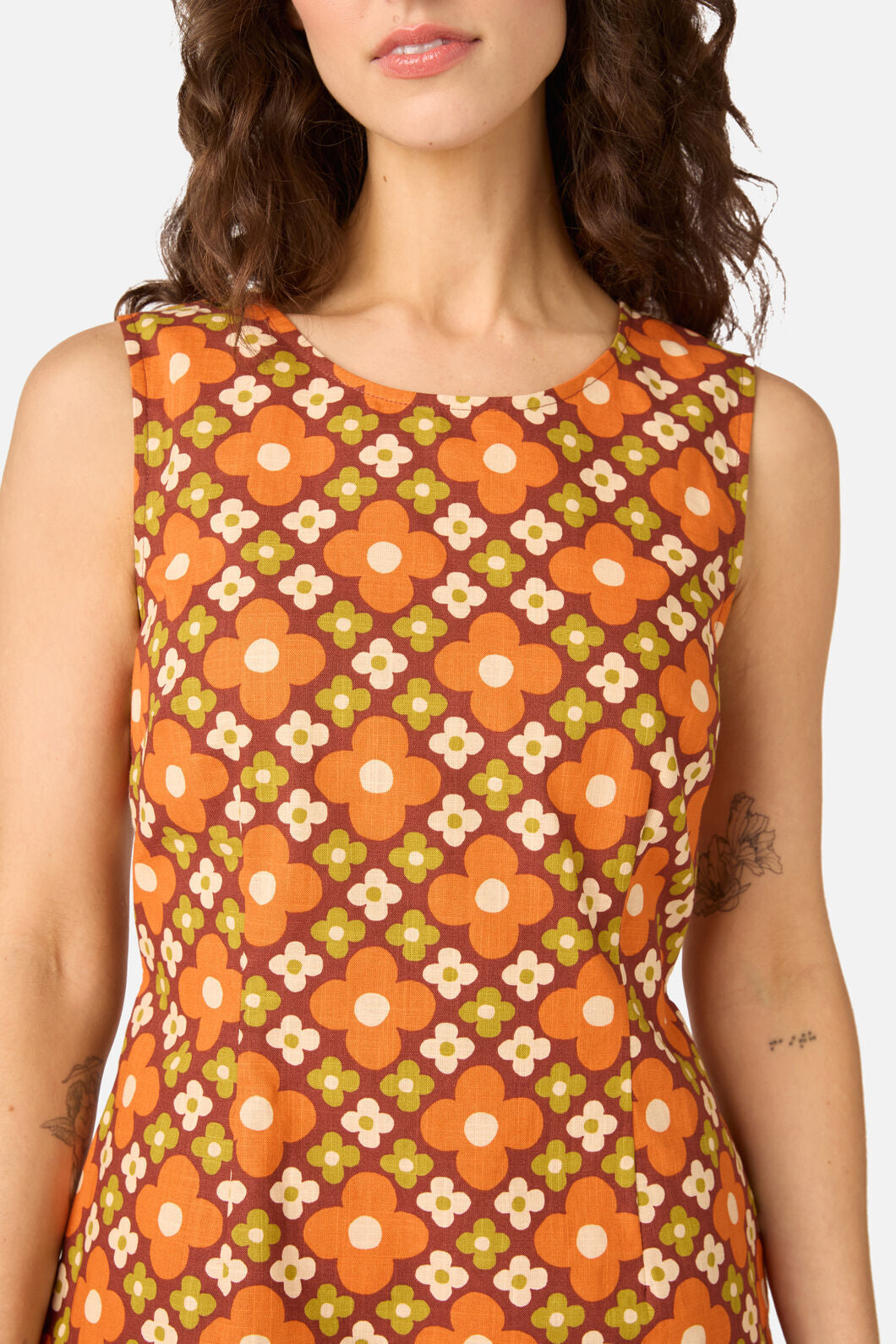 Princess Highway - Mimi Retro Shift Mini Dress - chocolate