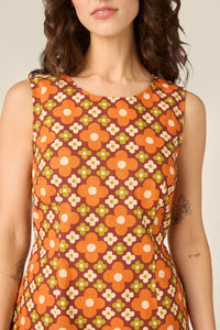 Princess Highway - Mimi Retro Shift Mini Dress - chocolate
