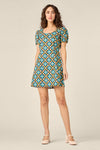 Princess Highway - Mimi Retro Puff Sleeve Dress - navy
