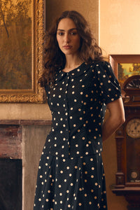 Princess Highway - Kelly Polka Dot Blouse - black