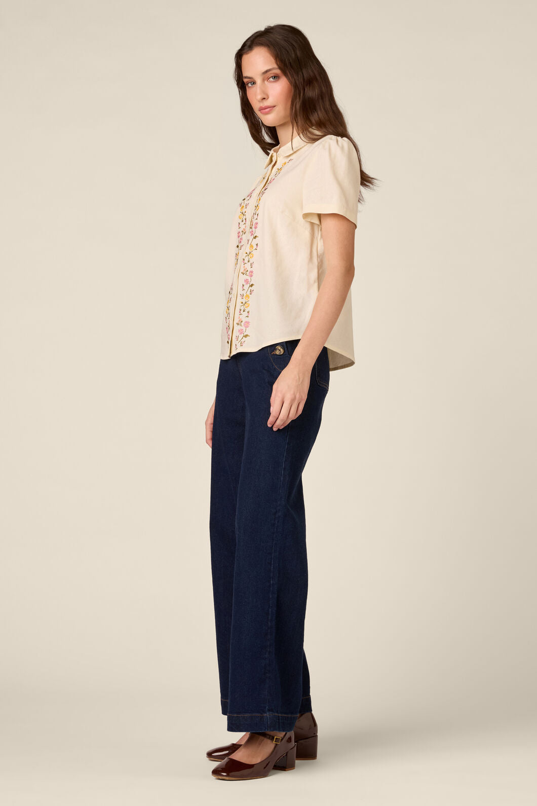 Princess Highway - Chloe Embroidered Blouse - cream